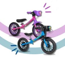 Bicicleta de equilíbrio infantil Nathor sem pedal com freio balance bike