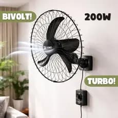 Ventilador de Parede 220V e 110V Bivolt Ventilador de Parede 60cm Turbo Ventilador de Parede 60cm