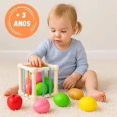 Cubo Didático Elástico Multi Sensorial Entrelaçado Pedagógico Encaixe Colorido Aprendizagem