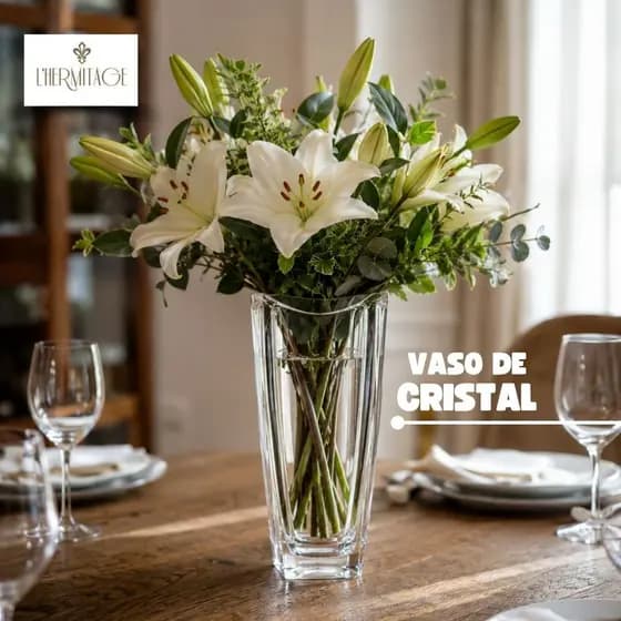 Vaso Decorativo Cristal Vaso para Plantas em Cristal Vaso para Planta Decorativo 30 cm L' Hermitage