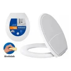 Assento Sanitário Almofadado Oval Universal Metasul Tampa De Vaso Privada