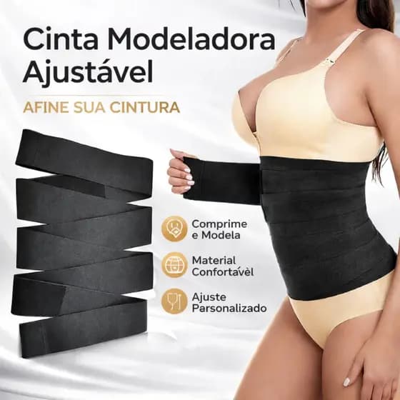 Cinta Invisível Abdominal Modeladora Ajustável Bandagem Faixa Compressão Unissex Térmica Ajuste Modelagem
