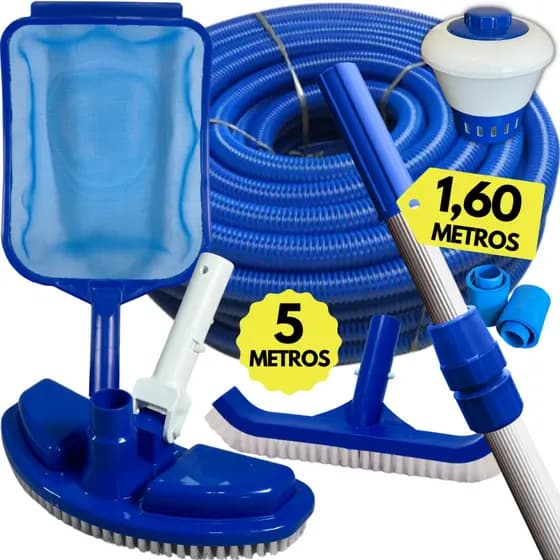 Kit Limpeza Para Piscina Inflavel Desmontavel Acessorios Produtos Aspirador