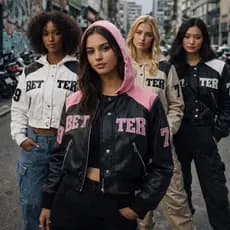 Jaqueta De Couro Bomber Cropped Blusa de Frio Casaco BETTER StreetWear Moda Gringa Curta Inverno