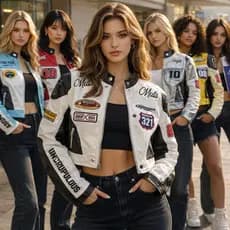 Jaqueta De Couro Feminina Motoqueira Blusa de Frio Casaco Cropped Curta Forrada Com Ziper Inverno