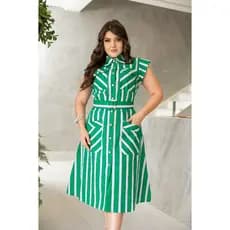 Vestido Chemise Social Mullet Botões Camisão