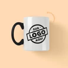 Caneca Personalizada Porcelana  - Sua logo aqui [Colorida 325ml].