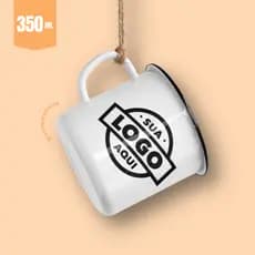 Caneca Esmaltada  Personalizada 350ml - Sua logo aqui.