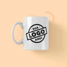 Caneca Personalizada de Porcelana  - Sua logo aqui [Branca 325ml].