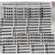 4/8/12pcs Decalques Metálicos Da Marca Automóvel Com Revestimento De Prata De Painel De Controle De Áudio Automático