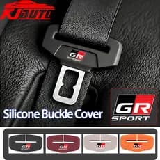 GR Sport Silicone Cinto De Segurança Fivela Protetor Capa Anti-Colisão Para Toyota Vios Wigo Innova Fortuner Series Aces
