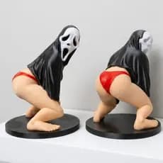 Estátua Ghostface panico Sensual Decorativa Impressão 3D - Boneco Colecionável Geek, scream