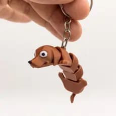[O MAIS BARATO + ENVIO RÁPIDO!] Chaveiro de Cachorro Salsicha Articulado – Dachshund