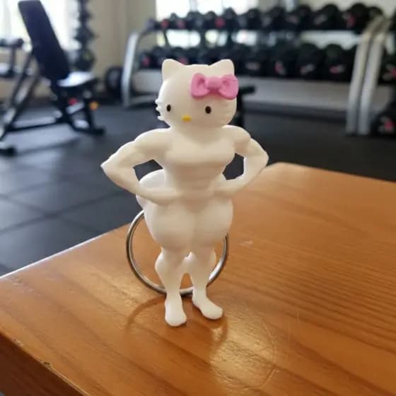 Chaveiro Hello Kitty Fitness – Fofa, Forte e Estilosa