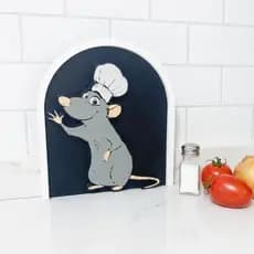 Toca  Rato Remy do Ratatouille – Decoração Criativa para Cozinha