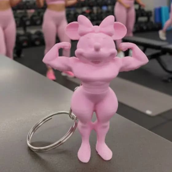 Chaveiro Minnie Mouse Academia – Chaveiro Fitness Fofo e Engraçado
