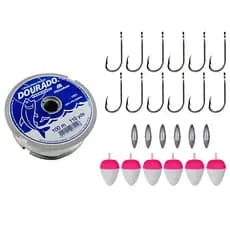 Kit de Pesca Para Lambari Com Linha Anzol Boia e Chumbo