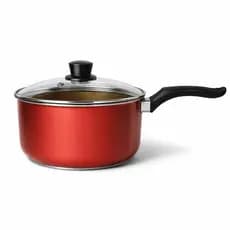 Caçarola Panela 20cm Antiaderente Com Tampa de Vidro