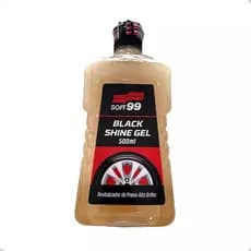 BLACK SHINE GEL 500ml - REVITALIZADOR DE PNEUS ALTO BRILHO PNEU PRETINHO  SOFT 99
