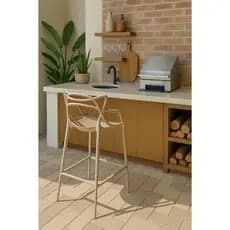 Banqueta Allegra Alta Balcão Varanda Bistro Area Gourmet Top 77cm varias cores