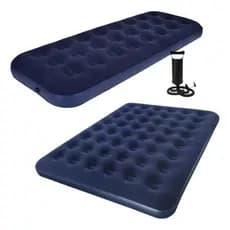 Kit Colchão Inflável Resistente 1 Solteiro + 1 Casal + Bomba de Ar Manual Camping Praia Masterchair