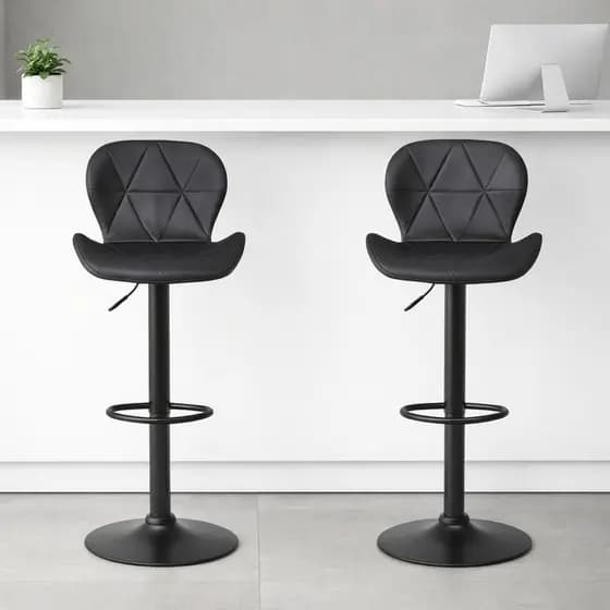 Kit 2 Banquetas Slim Alta Giratória com Regulagem de Altura – Design Moderno e Confortável