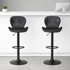 Kit 2 Banquetas Slim Alta Giratória com Regulagem de Altura – Design Moderno e Confortável
