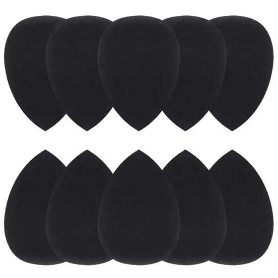 10pcs Aplicador De Maquiagem Preto Super Soft Sponge Powder Blender Misturador De Pó De Esponja Foundation Puff De