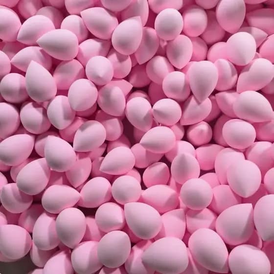 50 Pçs Mini Dedo Puff Beleza Base Cosmética Esponja Maquiagem Liquidificador Adequado Para Creme & Pó Corretivo