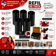 Kit 25 Refil de Tinta 20mm para Precificadora Manual Universal Etiquetadora de Preço