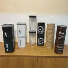 Kit Café e Açúcar - Varios Modelos BPA FREE Não Entra Formiga - Estanque Caixa Pote Cantinho do Café