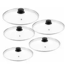 Conjunto de Tampas  De Vidro Para Panelas Caçarolas 16 18 20 22 24