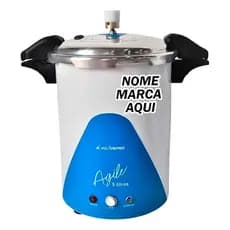 Autoclave analogica estilo panela de pressao Personalizado com nome marca logotipo empresa foto arte frase personalizada