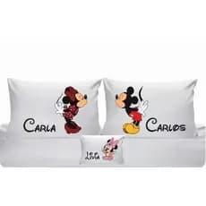 Kit Fronhas Personalizada Mickey Minnie +1 Baby