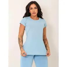 Blusa de Academia Feminina Dry Fit Poliamida Fitness Confortável