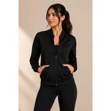 Jaqueta Bomber Fitness Feminina Modeladora Suplex Academia Premium