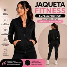 Jaqueta Fitness Bomber Feminina Academia Suplex Zero Transparência