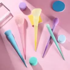 Kit Pincéis arco-iris com 5 unidades iluminador de blush profissional