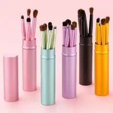 Kit Conjunto Pincel de Maquiagem Compacto Viagem