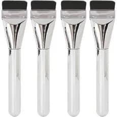 Kit com 2 Pinceis De Base Ultra-Fino, Pincéis De Contorno Facial Alargados Ferramenta De Maquiagem Profissional