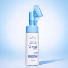 Espuma de Limpeza Facial com Aplicador Escova Silicone Vegana 100ml