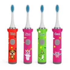 Escova de Dente Vibratória Infantil Elétrica Com  Refil Cerdas Macias Temporizador À Pilha