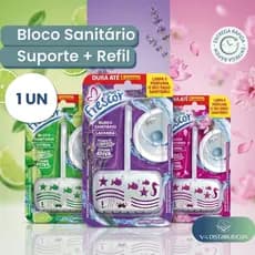 Bloco Sanitário Novo Frescor com Suporte + Refil 30g – Perfumado Original
