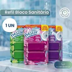 Refil Bloco Sanitário Novo Frescor – 2 Blocos Perfumados p/ Vaso Sanitário