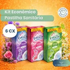 Kit Econômico 06 Caixas Pastilha Sanitária Novo Frescor – Total 18 Pastilhas