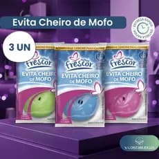 Kit 3un Evita Cheiro de Mofo Novo Frescor – AntiMofo e AntiTraça Perfumado