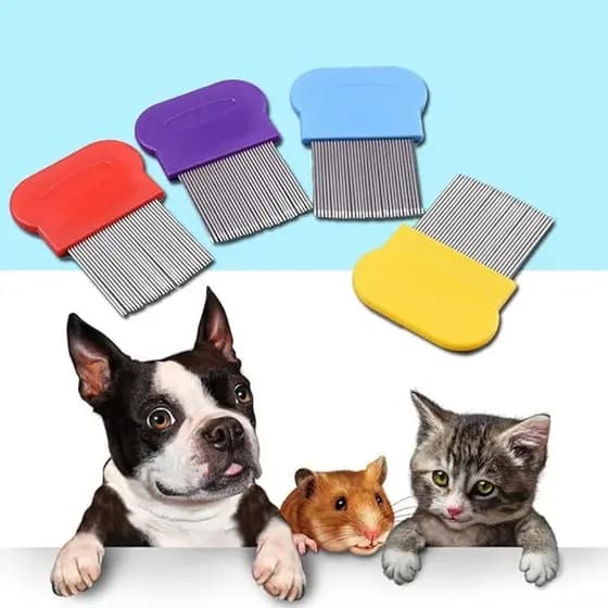 Pente Fino Anti Pulgas Tira Pulgas Carrapatos Remelas Remove Pelos Mortos Cachorro Gato Higiene Pet