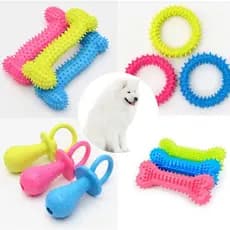 Kit 4 Brinquedos Para Pet Mordedor Divertido Colorido Cachorro Pequeno/Médio Porte LR-0228/LR-0350