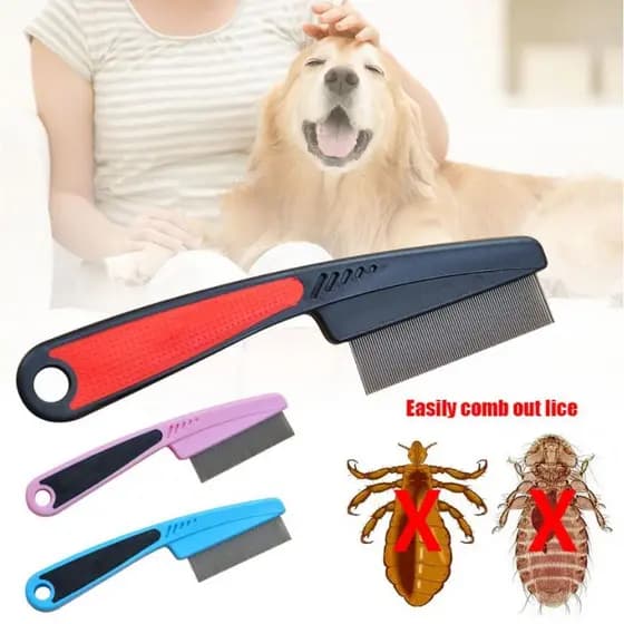 Pente Fino Anti Pulgas Piolhos Lendeas Tira Pulgas Carrapatos Remelas Remove Pelos Mortos Cachorro Gato Pet