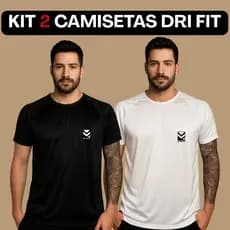Kit 2 Camisetas Poliamida Dry Fit Anti-odor Academia Treino
